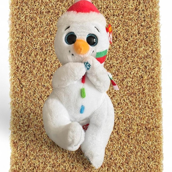 Ty Other - Ty Beanie Boos Brrrnard the Snowman(Small Blue Stain on leg) #snowman #christmas